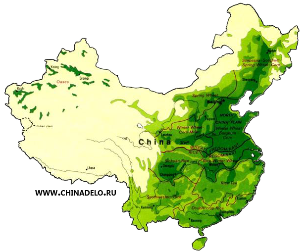 Природные зоны китая карта на русском - 82 фото